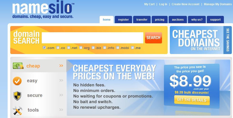 Namesilo Hosting has the cheapest and most effective hosting plans in Nigeria